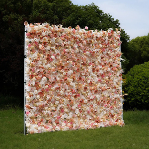 Pared floral artificial de seda 3D LANJO Custom Lush con rosas mixtas para eventos, fiestas, fondos fotográficos, planificación de bodas - Product Image 5