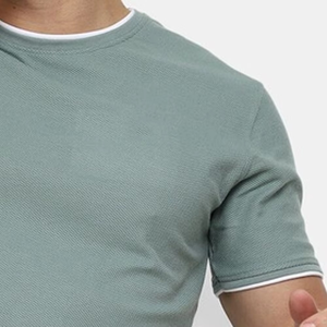 Gran oferta, venta al por mayor, camiseta de manga corta de punto ajustada para trabajo y ropa informal para hombres, cómoda a la moda - Product Image 6