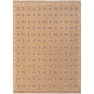 Alfombras de Lana Anudadas a Mano de Gran Tamaño Erbe, Alfombra Rectangular Abstracta Geométrica Roja y Naranja para Pasillo, Entrada, Hogar, 9x12 - Product Image 1
