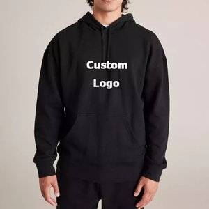Sweats à capuche en coton pour hommes Boxy Blank Oversized Cropped Hoodies Manufacturers Custom Streetwear 500Gsm French Terry Heavyweight Hoodie - Product Image 5