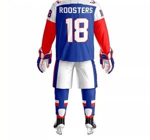 Ensemble d'uniformes de Hockey sur glace 100% Polyester, couleur personnalisée, vente en gros - Product Image 5