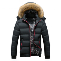 Parka d'hiver pour homme en gros au Canada, grande taille 6XL, col montant long, réversible, respirante, légère, avec logo