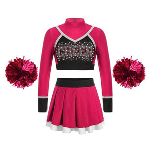 Uniforme Clásico de Animadora con Falda Plisada para Bebés y Niños Pequeños, Color y Logotipo Personalizables, Camisetas Duraderas 100% Poliéster - Product Image 3