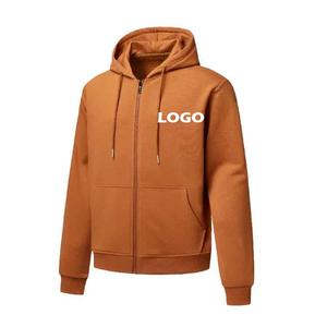 Nouvel arrivage de sweat à capuche zippé à la mode pour hommes avec doublure en Sherpa d'hiver écologique et respirant avec poche kangourou fendue - Product Image 1