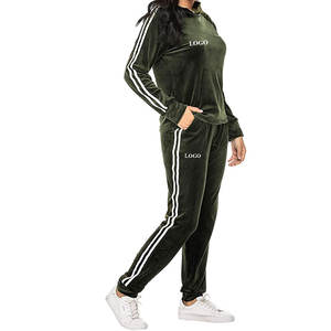 2024ฤดูใบไม้ร่วงชุดวอร์มสองชิ้นสำหรับผู้หญิงชุดออกกำลังชุดออกกำลังกายเซ็ต2ชิ้นชุดเข้ารูปเทรนด์ - Product Image 1