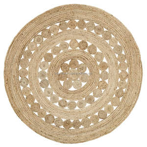 Tapis tressé en jute fait à la main tapis en peluche de haute qualité personnalisé avec un design décoratif en gros - Product Image 4