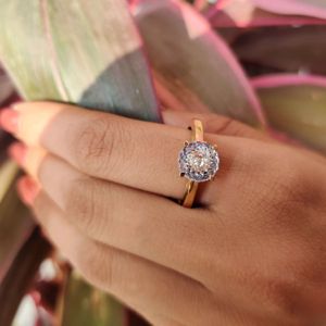 Anillo de compromiso de boda de solitario de Plata de Ley 925 personalizable Rose Cut Lab Grown Diamond IGI Certified para aniversarios - Product Image 6