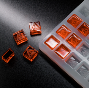 Moule carré pour bonbons aux fruits, 2,5 ml, 204 cavités demi-plaque, Bold Maker, pour pastilles, logo en relief, flux <span class=keywords><strong>de</strong></span> travail en série, plateau - Product Image 1
