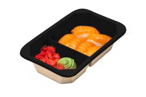 Contenedor de Alimentos para Llevar, Apilable, Apto para Microondas, a Prueba de Fugas, de 800 ml, en Caja de Kraft, con Logotipo Personalizado, Venta al Por Mayor - Product Image 1