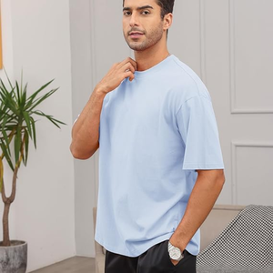 T-shirt lourd surdimensionné 100% coton de haute qualité impression personnalisée T-shirt pour hommes vierge uni directement de l'usine - Product Image 4