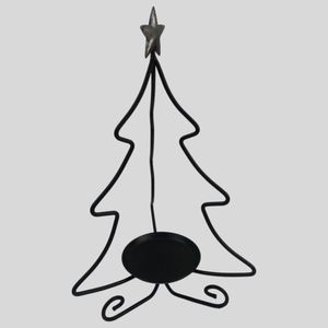 Adorno Navideño de Hierro Forjado para Árbol de Navidad, Acabado Negro Antiguo, Decoración Navideña para el Hogar - Product Image 1