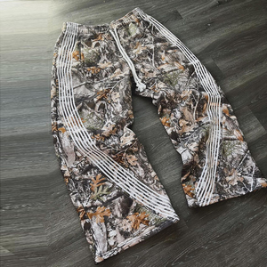High Quality Camo Stripe Wide Leg <b>Baggy</b> <b>Men</b> Pants Custom Graphics Printed Working Sweats Cotton Pants for <b>Men</b> - Product Image 4