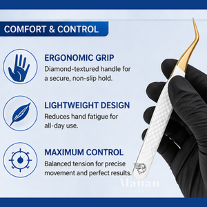 Ensemble de pinces professionnelles 6 pièces, kit d'extension de cils, emballage de qualité supérieure, acier inoxydable, outils de beauté de précision pour salon - Product Image 4