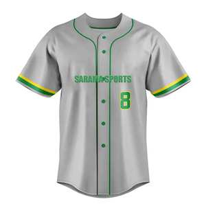 Uniformes d'équipe de baseball, ensemble complet, sur mesure, vente en gros, uniforme de baseball à boutons, maillot, pantalon, vêtements d'équipe, OEM - Product Image 2