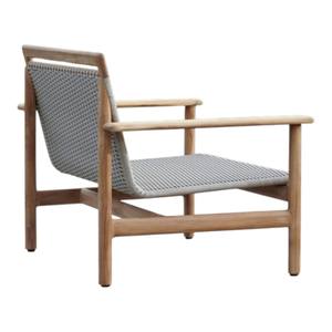 Fauteuil de club d'extérieur en teck massif de conception nordique, tissage de corde de luxe, écologique, durable, fauteuil de jardin pour véranda, résistant aux intempéries - Product Image 2