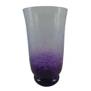 Flower Vases Purple Clear Cracked Glass Table Top Houses Home Interior Designs Decoration Renovation Home Decor