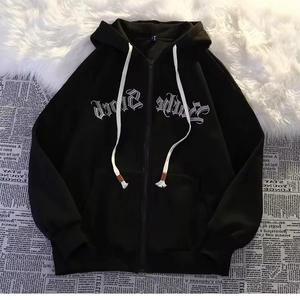 Meilleur prix Heavyweight 100% coton Sweat à capuche zippé Logo personnalisé motif de personnage brodé col à capuche d'hiver - Product Image 5