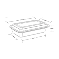 Vente chaude 32oz 947ml boîte en plastique pliable transparente personnalisable joint étanche emballage industriel pour les nouilles alimentaires Sushi gelée sucre