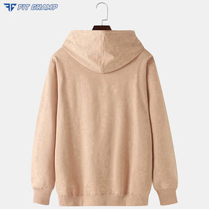 Venta al por mayor 100% de algodón de los hombres de moda sudaderas con capucha de manga larga personalizado forrado diseño logotipo bordado de invierno sólido estampado patrón tamaño 6XL - Product Image 2