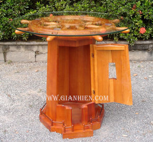 El fabricante de Gia Nhien aprueba el diseño personalizado MESA DE RUEDA DE BARCO bajo CON GABINETE _ MODELO DE ARTESANÍA DE MADERA DE ALTA CALIDAD - Product Image 4