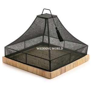 Plateau à chocolat en bois carré fait à la main Articles de mariage design Vente à chaud Nouvelle table de luxe décorée en gros - Product Image 5