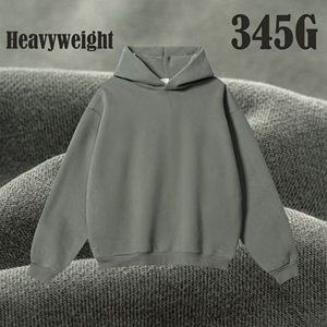 Alta calidad pesado algodón mezclado bolsillos laterales Sudadera con capucha sudaderas Unisex venta al por mayor personalizado Invisible bolsillo Sudadera con capucha hombres - Product Image 4