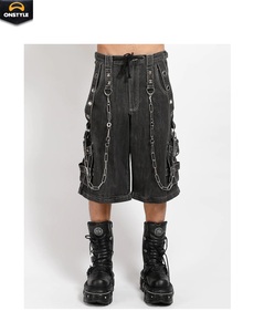 Pantalones cargo góticos ONSTYLE SPORTS con correas, cremalleras y cadenas ajustables para el estilo punk de la calle. - Product Image 6