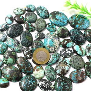 100% Natural tibetano turquesa cristal precio al por mayor lote hecho a mano tibetano turquesa cabinas para la fabricación de joyas tibetano lote - Product Image 5