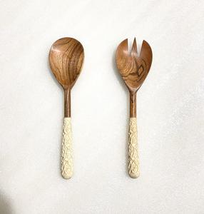 Serveur de salade en bois de mangue 100% Accessoires de cuisine Produits écologiques 2023 Gadgets de cuisine - Product Image 1