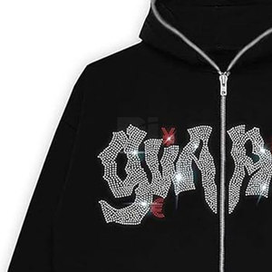 Best Selling <b>Pullover</b> <b>Men</b> Rhinestone Hoodies Premium Quality New Design 100% Cotton Rhinestone Hoodies <b>For</b> <b>Men</b> - Product Image 6