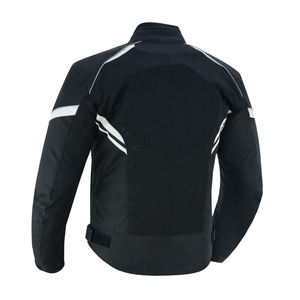 Factory Direct Supplier Motorbike Leather <b>Jackets</b> Good Price Black & White Reflector Stripes <b>Racing</b> Motorbike Gears Bike Runner - Product Image 2