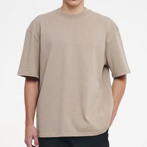 <b>Khaki</b> Regular Fit <b>Men's</b> <b>T</b>-<b>Shirt</b> 100% Polyester Knitted 180g Solid Blank Short Sleeve Crew Neck Eco-Friendly Casual Streetwear - Product Image 3