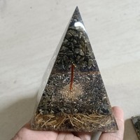 Pyramide d'Orgonite Écologique en Pyrite, Cristaux de Guérison Naturels en Gros, Arbre de Vie Énergétique, Cristal d'Orgone, Noël en Promotion