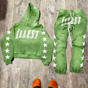 ชุดวอร์มผ้าฝ้ายฟอกตามสั่งปักไหล่ตกสไตล์ฝรั่งเศสชุดวอร์มบ็อกซี่ดีไซน์ทันสมัย - Product Image 4