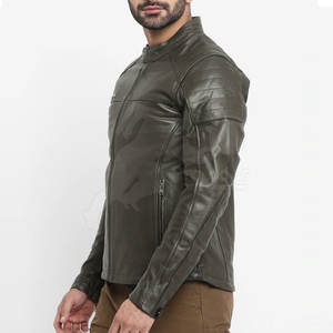 Veste en cuir pour homme, nouvelle mode, col montant, logo frontal, imperméable, respirante, écologique, séchage rapide, veste décontractée, vente chaude - Product Image 5