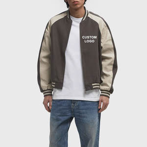 Venta caliente Unisex Lana Varsity Béisbol Chaquetas de los hombres Nuevo estilo Personalizado Mangas de cuero Bomber Patchwork Invierno Letterman Chaqueta - Product Image 1