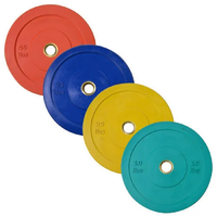 Ensemble de plaques de musculation en caoutchouc souple antidérapant de haute qualité et durable, 10-25 kg, couleur personnalisée, marque HRM, unisexe