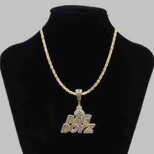 Collier pendentif en argent véritable 925 scintillant, personnalisé, diamant de laboratoire glacé, taille brillante, bijoux tendance de luxe hip-hop - Product Image 3