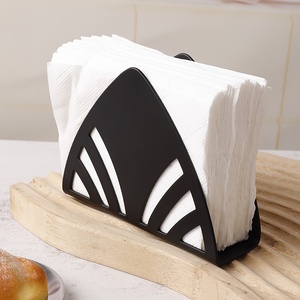Table Decorative Metal <b>Napkin</b> Holder <b>Silver</b> Finished Iron <b>Napkins</b> Collectible Stand for Home And Office Decor - Product Image 3