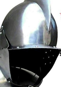 18GA Medieval Knight European Cara Cerrada Burgonet Armor Casco Plateado Para Cosplay Y Halloween Nights - Product Image 6