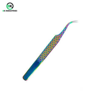 Pinces à cils de haute qualité pour l'application des cils, pinces à cils en acier inoxydable légères pour une manipulation facile - Product Image 5