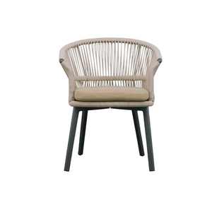 Saxo Dining <b>Chair</b> Lum Weaving Solid Teak <b>Wood</b> Aluminium Feet Durable Outdoor Patio Villa Park Use Modern Minimalist Design - Product Image 1