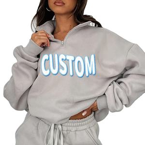 Conjunto de Sudadera y Pantalones Cortos de Punto para Mujer, Estilo Casual, Invierno, Logotipo Personalizado, Ajuste Regular - Product Image 2