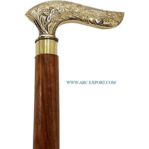 Canne de Marche Moderne en Forme de Lion Plaqué Or Laiton Antique Conception Standard Bâton de Marche en Offre Spéciale Fabriqué à la Main Prix Abordable - Product Image 2