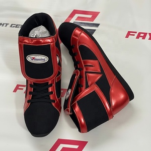 Chaussures de boxe de combat blanches et noires de dernière génération, semelle confortable, maille, logo personnalisé, équipement d'entraînement, chaussures de Muay Thai - Product Image 4