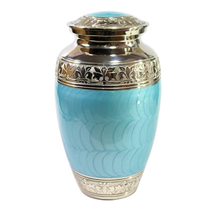 โกศโลหะทองเหลืองโบราณสำหรับผู้ใหญ่ขี้เถ้าศพสีดำขี้เถ้าศพ - Product Image 6