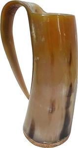 Authentic Eco-Friendly Viking Horn <b>Mug</b> Handmade Buffalo Horn Food Grade Medieval Style Religious Feng Shui Animal Beer <b>Mug</b> - Product Image 2