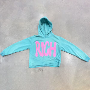 Sudadera con capucha Unisex de gran tamaño con capucha suelta gruesa para otoño e invierno con estampado reflectante de letras personalizadas de gama alta - Product Image 1