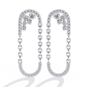 ต่างหูทองคำ 18K ประดับเพชรแล็บโกรว์ คุณภาพพรีเมียม - Product Image 4