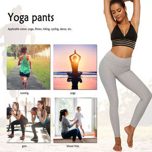 Leggings de yoga à logo personnalisé pour femmes Pantalon d'entraînement à taille haute avec contrôle du ventre pour la course et la gym - Product Image 4